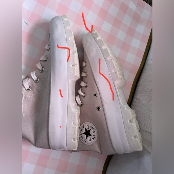 Converse Women's Beige High-Top Sneakers - Picture 12 of 12